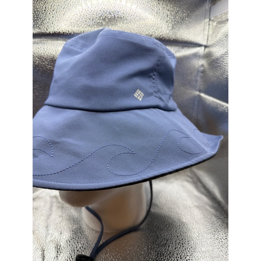 Columbia Womens Omni-Shield Sun Hat Blue Wave Embroidery Bucket Hat O/S